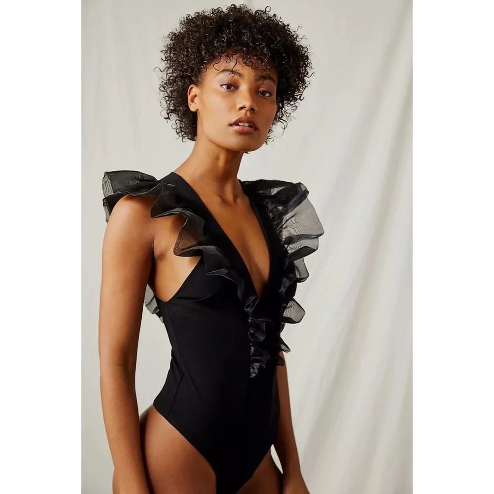 Free People Paper Planes Bodysuit / Black NWT M, L, XL - Picture 3 of 14